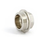 Заглушка резьбовая латунная Uni-Fitt 1" НР с прокладкой O-RING никелированная 609N4000