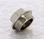 Заглушка резьбовая латунная Uni-Fitt 3/4" НР никелированная 608N3000
