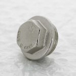 Заглушка резьбовая латунная Uni-Fitt 3/4" НР никелированная 608N3000