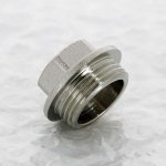Заглушка резьбовая латунная Uni-Fitt 3/4" НР никелированная 608N3000