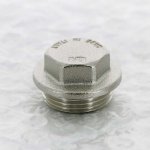 Заглушка резьбовая латунная Uni-Fitt 3/4" НР никелированная 608N3000