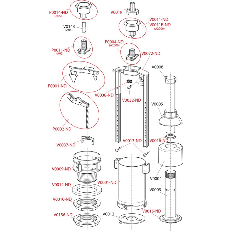 Сливной механизм со стоп-кнопкой AlcaPlast A2000 - купить недорого в ...