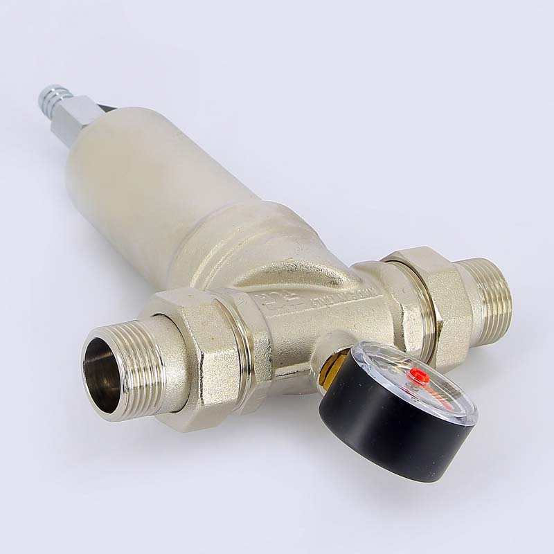 Фильтр Tiemme 3130N 1\"1/4 промывной латунный с манометром и сгонами ...