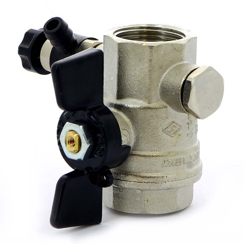 Кран шаровый BUGATTI OREGON 332 3/4\" ВР бабочка со спускником - купить ...