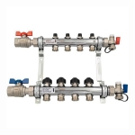 Коллектор для теплого пола с термовентилями REHAU HKV 10 выходов нерж. сталь