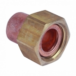 Муфта переходная под пайку Sanha 22x3/4" ВП-ВР с накидной гайкой 5240G медь