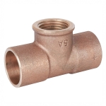 Тройник под пайку Sanha 22x1/2"x22 ВП-ВР-ВП 4130g бронза
