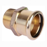 Ниппель переходной прессовый Sanha 15x1/2" ВПр-НР 8243g бронза