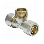 Тройник обжимной НР Comisa 16 мм - 1/2" - 16 мм