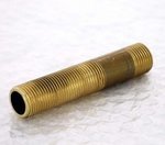 Сгон резьбовой латунный Uni-Fitt 1/2" НР 100 мм