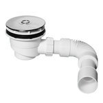 Сифон для поддона McAlpine MRS4C-F (выпуск 113 мм) 90/100-1"1/2 h82 мм с гофрой 40/50 (L300-500 мм)