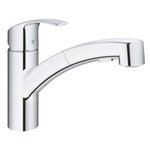 Смеситель для кухни GROHE Eurosmart с выдвижным изливом низкий излив хром