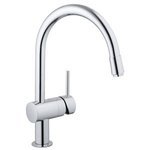 Смеситель для кухни GROHE Minta с выдвижным C- изливом хром