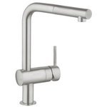 Смеситель для кухни GROHE Minta с выдвижным изливом суперсталь