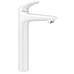 Смеситель для раковины GROHE Eurostyle XL SIZE с отверстием на рычаге белая луна
