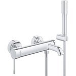 Смеситель для ванны GROHE Essence с изливом и душевым гарнитуром хром