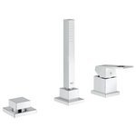 Смеситель для ванны на 3 отверстия GROHE Eurocube без излива с душевым гарнитуром хром