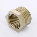 Футорка резьбовая латунная Uni-Fitt O-ring1/2"x3/8" ВН никелированная
