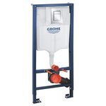 Инсталляция для подвесного унитаза Grohe Rapid SL с кнопкой смыва Skate Cosmopolitan хром
