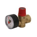 Клапан предохранительный Watts SVM 1/2" х 3/4" с манометром 3 бар
