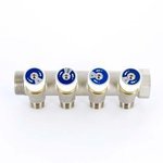 Коллектор Uni- Fitt 1"х1/2" ВН под плоскую прокладку с вентилями 4 выхода