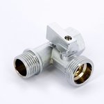 Кран шаровой для стиральных и посудомоечных машин Uni Fitt 1/2" х 3/4" х 1/2" НВ проходной 182C2320