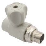 Кран шаровой полипропиленовый для радиатора FV Plast 20x1/2" НР угловой