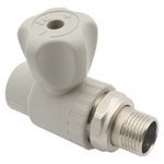 Кран шаровой полипропиленовый для радиатора FV Plast  20x1/2" НР прямой