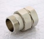 Муфта с накидной гайкой латунная Uni-Fitt 1"1/4 ВН с прокладкой O-ring никелированная