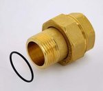 Муфта с накидной гайкой латунная Uni-Fitt 1" ВН с прокладкой O-ring