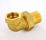 Муфта с накидной гайкой латунная Uni-Fitt угловая 3/4" ВН с прокладкой O-ring