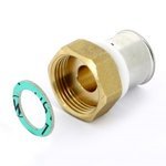 Муфта пресс Uni-Fitt 26x1" ВР с накидной гайкой плоское седло