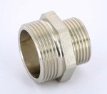 Ниппель редукционный латунный Uni-Fitt 1"1/4x1" НР никелированный