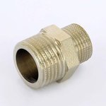 Ниппель редукционный латунный Uni-Fitt 1/2"x3/8" НР никелированный