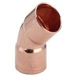 Отвод IBP медный под пайку 45* двухраструбный 35 мм