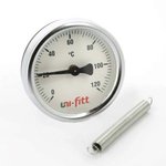 Термометр Uni-Fitt накладной 120 С 63 мм с пружиной