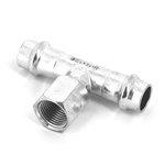 Тройник IBP Press Inox 18x1/2" ВР