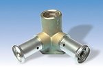 Тройник установочный пресс ВР Henco 20 мм - 1/2" - 20 мм