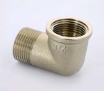 Угол резьбовой латунный Uni-Fitt 3/4"x3/4" ВН никелированный