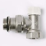 Вентиль быстрого монтажа обратный угловой Uni-Fitt 1/2" ВН никелированный с разъёмным соединением