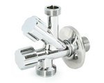 Вентиль комбинированный для бытовой техники Uni Fitt 1/2"х1/2"х3/4" НР 184A2230