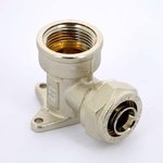 Водорозетка обжимная Uni-Fitt 20x1/2" ВР никелированная